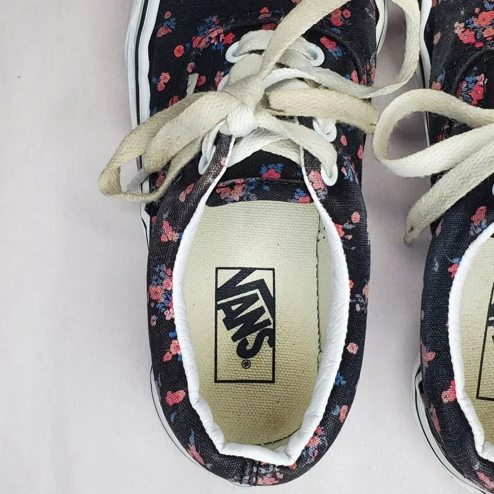 Vans Kids Floral Authentic Shoe Youth Size 13.5